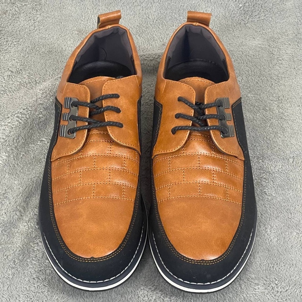 Men’s Dress Shoes Casual Oxford Derby Orthopedic Leather‎ EU 45 Loafers Brown